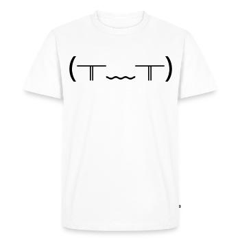 Pleurer Émotions (╥_╥) Des larmes violentes - T-shirt Premium bio Homme - blanc - Devant - Nico (187cm)