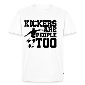 Kickers Are People Too 10 - Men's Premium Organic T-Shirt - white - Front - Nico (187cm)