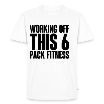 Travailler sur ce pack de 6 fitness - T-shirt Premium bio Homme - blanc - Devant - Nico (187cm)
