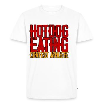 Hotdog Eating Contest Athlete 3 - Men's Premium Organic T-Shirt - white - Front - Nico (187cm)