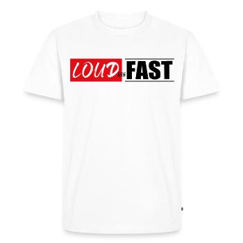 loud and presque tuner tuning visseuse chemise autocollant - T-shirt Premium bio Homme - blanc - Devant - Nico (187cm)