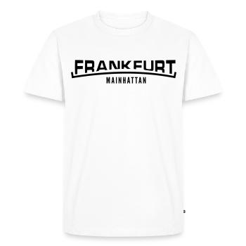 Francfort Mainhattan - T-shirt Premium bio Homme - blanc - Devant - Nico (187cm)