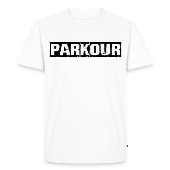 Parkour - T-shirt Premium bio Homme - blanc - Devant - Nico (187cm)
