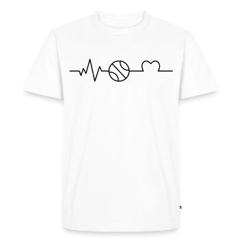 I love Volleyball - T-shirt Premium bio Homme - blanc - Devant - Nico (187cm)