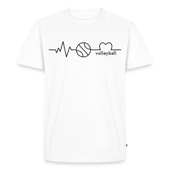 I love Volleyball - T-shirt Premium bio Homme - blanc - Devant - Nico (187cm)