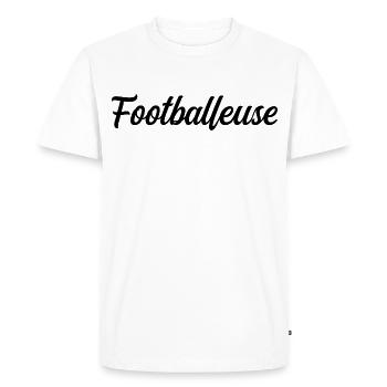 Footballeuse - T-shirt Premium bio Homme - blanc - Devant - Nico (187cm)