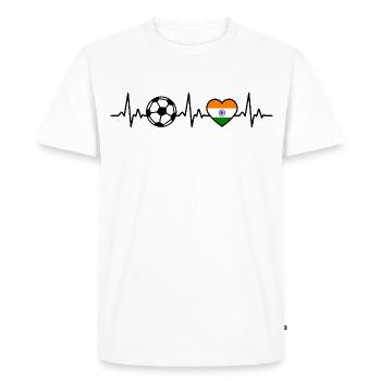 India Football Heartbeat India - Men's Premium Organic T-Shirt - white - Front - Nico (187cm)