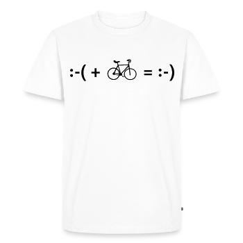 Cyclisme artistique, cyclisme artistique, vélo en salle - T-shirt Premium bio Homme - blanc - Devant - Nico (187cm)