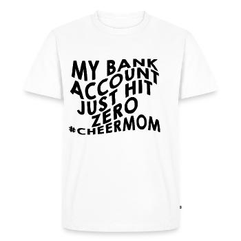 Mon compte bancaire vient d’atteindre zéro 2 - T-shirt Premium bio Homme - blanc - Devant - Nico (187cm)