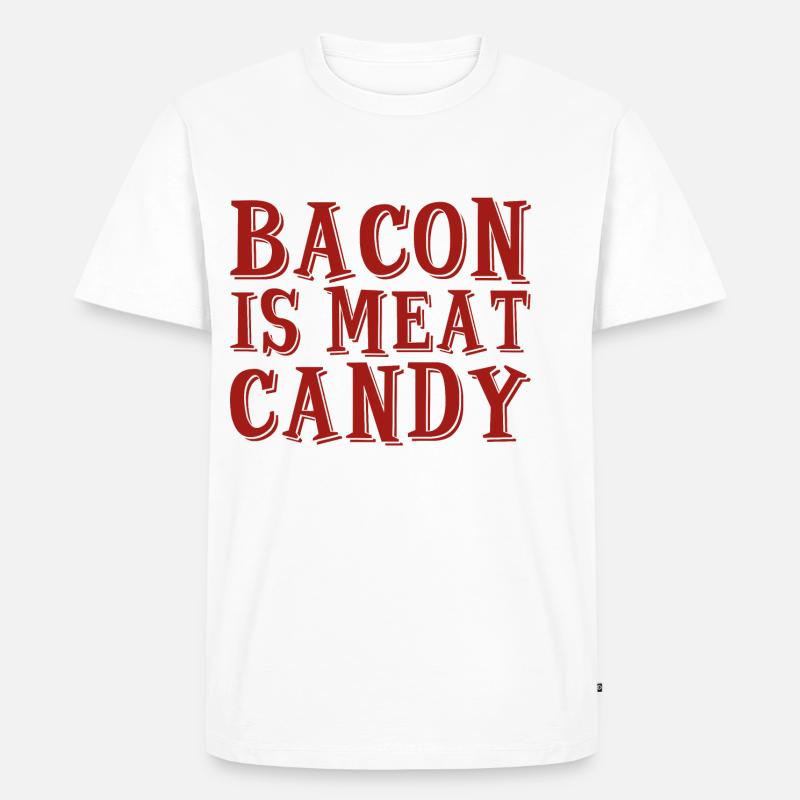 Bacon Is Meat Candy 2 - Männer Premium Bio T-Shirt - Weiß
