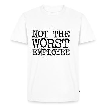 Pas le pire employé - T-shirt Premium bio Homme - blanc - Devant - Nico (187cm)