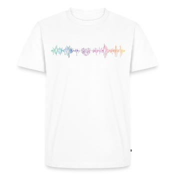 music_beat - T-shirt Premium bio Homme - blanc - Devant - Nico (187cm)