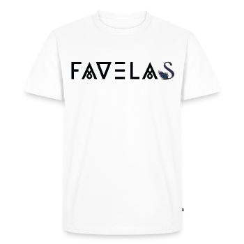 FAVELAS | Imprimé de style latino - T-shirt Premium bio Homme - blanc - Devant - Nico (187cm)