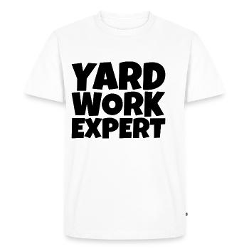 Yard Work Expert 4 - Men's Premium Organic T-Shirt - white - Front - Nico (187cm)