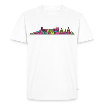 Skyline de la cathédrale de Palerme Art moderne en ligne - T-shirt Premium bio Homme - blanc - Devant - Nico (187cm)