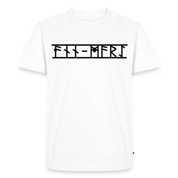 Ann-Mari - T-shirt Premium bio Homme - blanc - Devant - Nico (187cm)