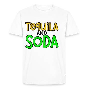 Tequila And Soda 2 - Men's Premium Organic T-Shirt - white - Front - Nico (187cm)