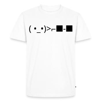 Deal with it ( •_•)>⌐■-■ Sunglasses Emote - Men's Premium Organic T-Shirt - white - Front - Nico (187cm)