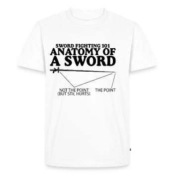 Sword Fighting 101 Anatomy Of A Sword 4 - Men's Premium Organic T-Shirt - white - Front - Nico (187cm)