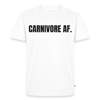 CARNIVORE | T-shirt Carnivore | Amateur de viande audacieux - T-shirt Premium bio Homme - blanc - Devant - Nico (187cm)