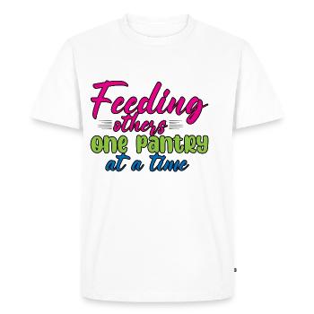 Feeding Others One Pantry At A Time 4 - Men's Premium Organic T-Shirt - white - Front - Nico (187cm)