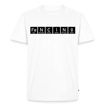 Fencing periodic table - Men's Premium Organic T-Shirt - white - Front - Nico (187cm)