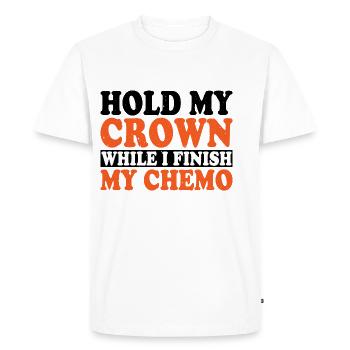 Tenez ma couronne pendant que je termine ma chimio 33 - T-shirt Premium bio Homme - blanc - Devant - Nico (187cm)