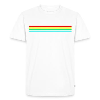 Retro Neon Friendly Raider - Men's Premium Organic T-Shirt - white - Front - Nico (187cm)