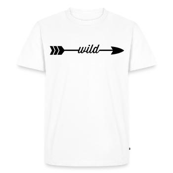 Sauvage - T-shirt Premium bio Homme - blanc - Devant - Nico (187cm)