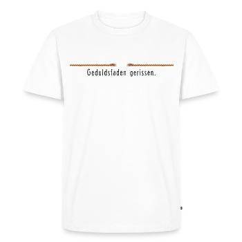 Patience Broken Funny Saying - Men's Premium Organic T-Shirt - white - Front - Nico (187cm)