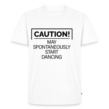 Prudence! Peut Spontanément Commencer À Danser 2 - T-shirt Premium bio Homme - blanc - Devant - Nico (187cm)
