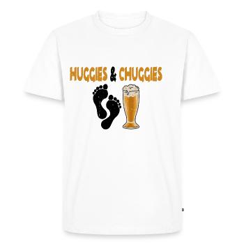 Huggies and Chuggies 15 - Men's Premium Organic T-Shirt - white - Front - Nico (187cm)