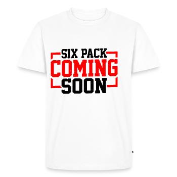 Six Pack à venir 63 - T-shirt Premium bio Homme - blanc - Devant - Nico (187cm)