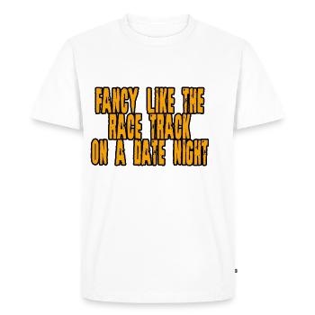 Fantaisie comme la piste de course lors d’une soirée de rendez-vous 4 - T-shirt Premium bio Homme - blanc - Devant - Nico (187cm)