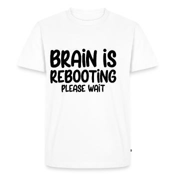 Le cerveau redémarre Veuillez patienter 3 - T-shirt Premium bio Homme - blanc - Devant - Nico (187cm)