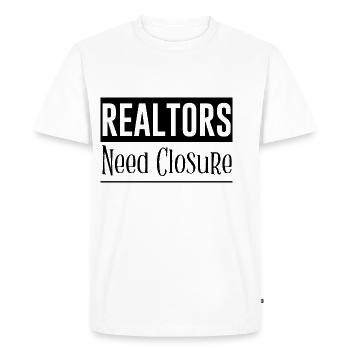 Realtors Need Closure 3 - Men's Premium Organic T-Shirt - white - Front - Nico (187cm)