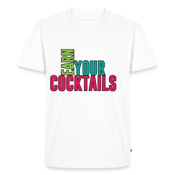 Gagnez vos cocktails 3 - T-shirt Premium bio Homme - blanc - Devant - Nico (187cm)