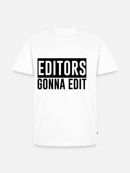 Editors gaan naar Edit 2 - Mannen Premium Bio T-shirt - wit