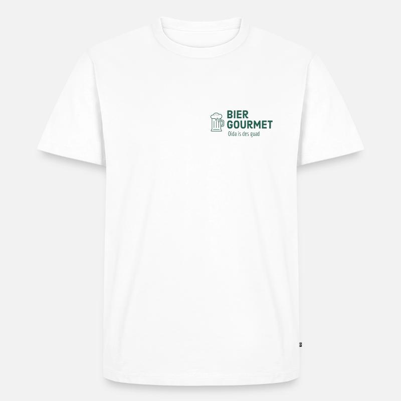 Biergourmet - Männer Premium Bio T-Shirt - Weiß