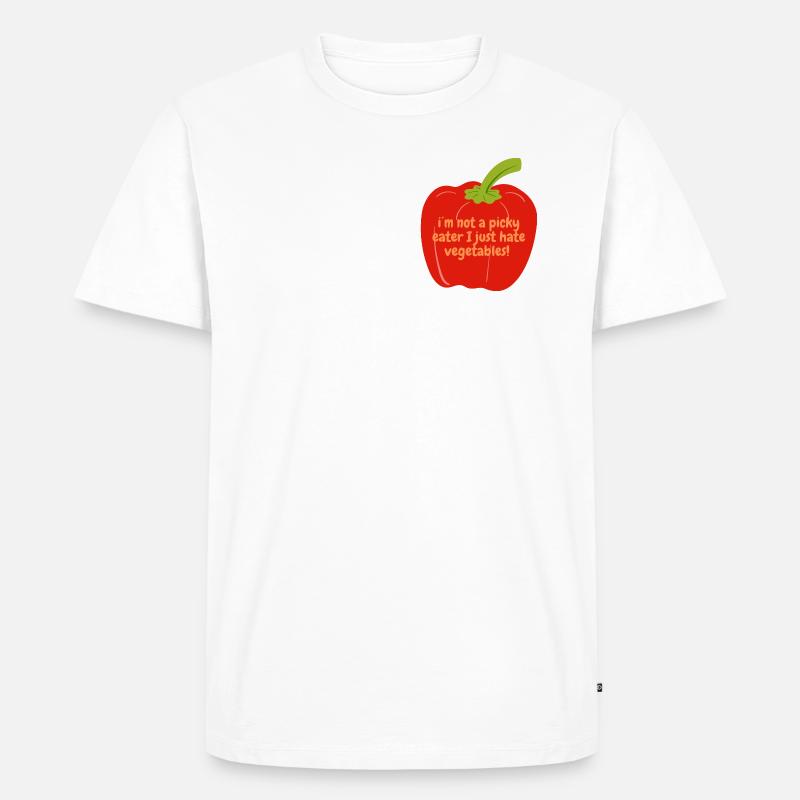 picky eater - Männer Premium Bio T-Shirt - Weiß