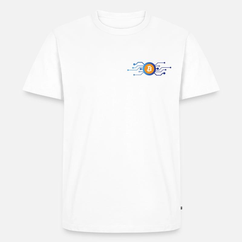 Bitcoin - Männer Premium Bio T-Shirt - Weiß
