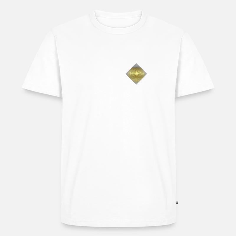 3D Pyramide & Oktaeder - Männer Premium Bio T-Shirt - Weiß