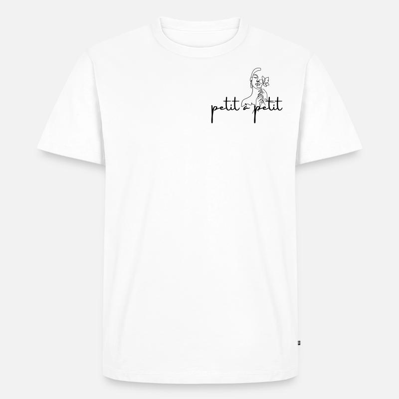 Step by Step - Schritt für Schritt - Männer Premium Bio T-Shirt - Weiß