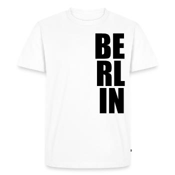 Berlin - Men's Premium Organic T-Shirt - white - Front - Nico (187cm)