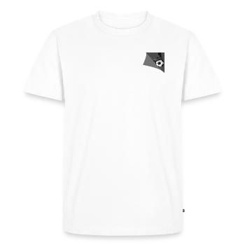 Football dans le Cœur ❤️ - T-shirt Premium bio Homme - blanc - Devant - Nico (187cm)