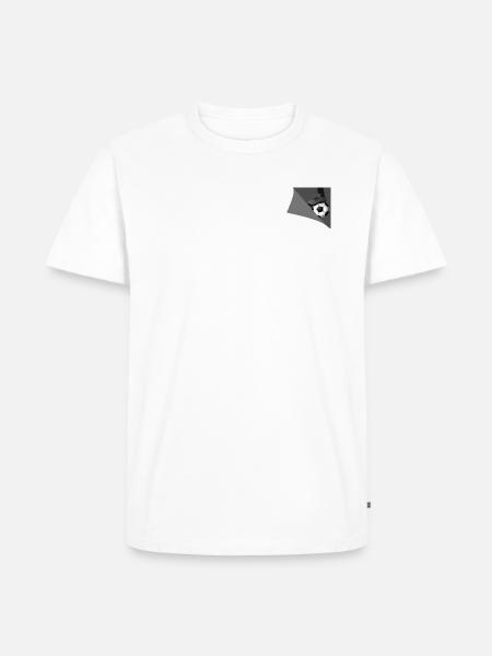 Fußball im Herzen ❤️ - Männer Premium Bio T-Shirt - Weiß