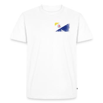 Pavillon Bonaire - Vintage Grunge - T-shirt Premium bio Homme - blanc - Devant - Nico (187cm)