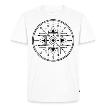Le cercle - T-shirt Premium bio Homme - blanc - Devant - Nico (187cm)