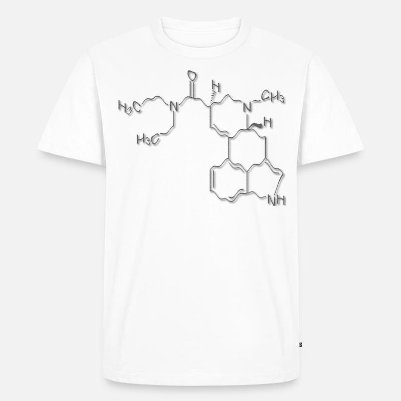 LSD Strukturformel acid lsd - Männer Premium Bio T-Shirt - Weiß