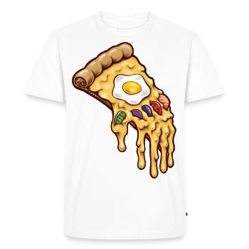 Infinity Pizza - Men's Premium Organic T-Shirt - white - Front - Nico (187cm)